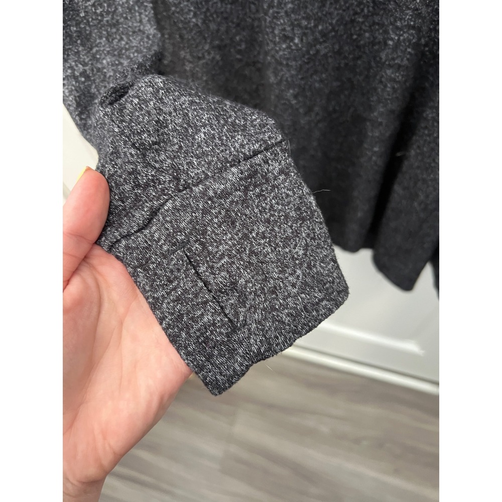 Cuddl Duds SoftKnit Charcoal Gray Marl Long Sleeve Thumbhole Top Womens Large - Picture 2 of 4